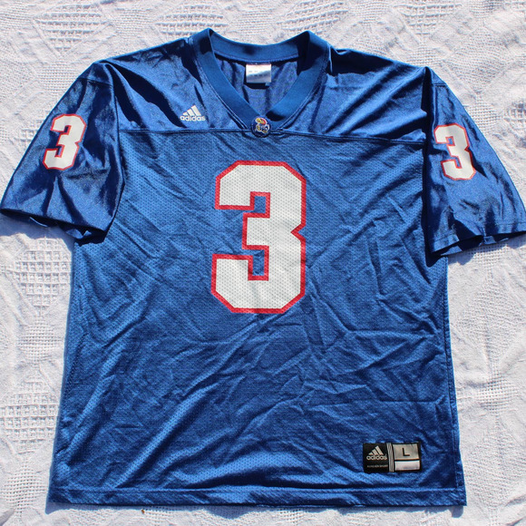 adidas Other - Vintage Adidas Kansas Jayhawks football jersey Size Large